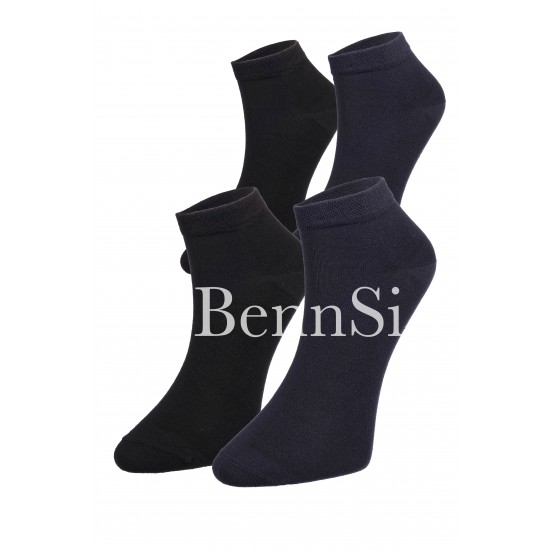 BennSi 12 Çift Unisex Pamuklu Burun Dikişsiz  Patik Çorap
